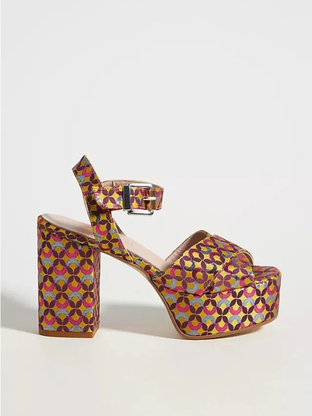 Paola Ferri retro platform sandals, size 38 (7.5)